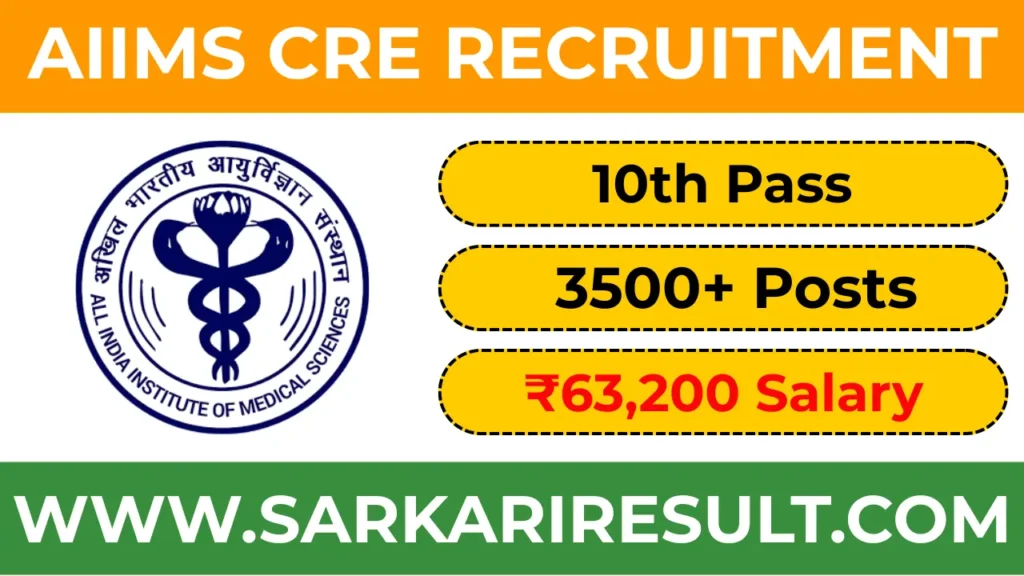 AIIMS CRE Recruitment 2025 Notification